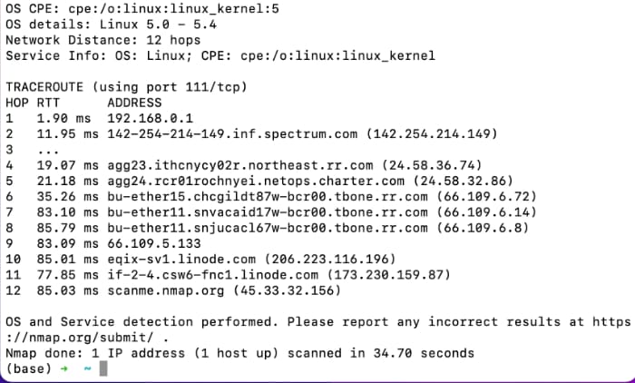 Cómo escanear el terminal de red local Nmap Nmap agresivo