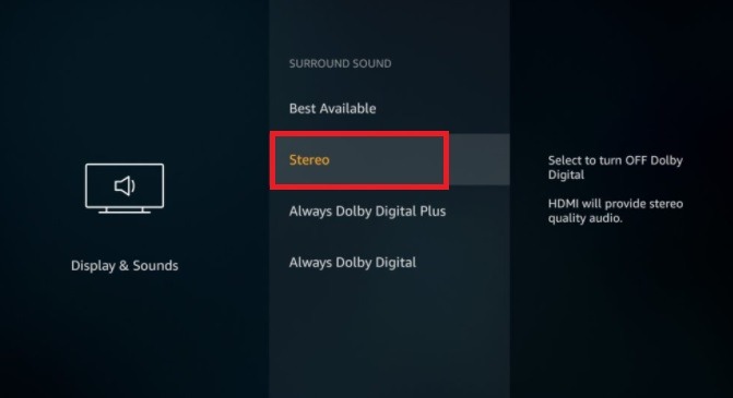 Amazon Fire Stick Not Working Dolby Off