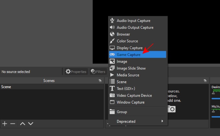 Obs Game Capture Select Source