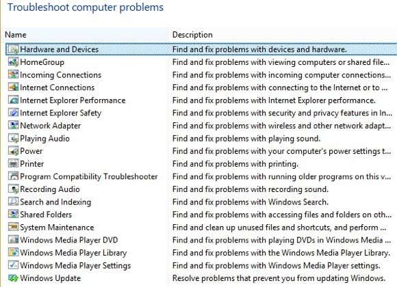 solución de problemas windows 8