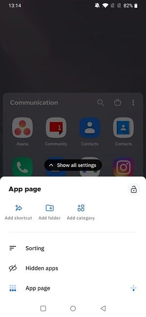 Cómo cambiar el tamaño del icono de la aplicación Deslizamiento inteligente para la configuración