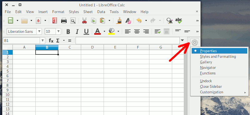 Libreoffice Cambiar propiedades de cálculo de fuentes