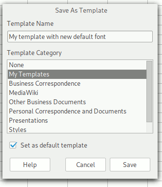 Libreoffice Change Font Calc Nueva plantilla