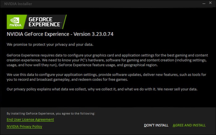Paso 1 de la configuración de la guía de configuración de Gfe Eula