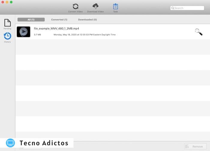 Reproducir archivos Wmv Ios Ficha Historial de arrastre