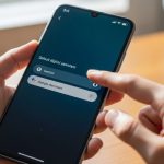 Manos sosteniendo smartphone Xiaomi con opción de Asistente de Google