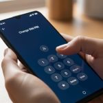 Manos sosteniendo un teléfono Xiaomi cambiando el PIN de la tarjeta SIM